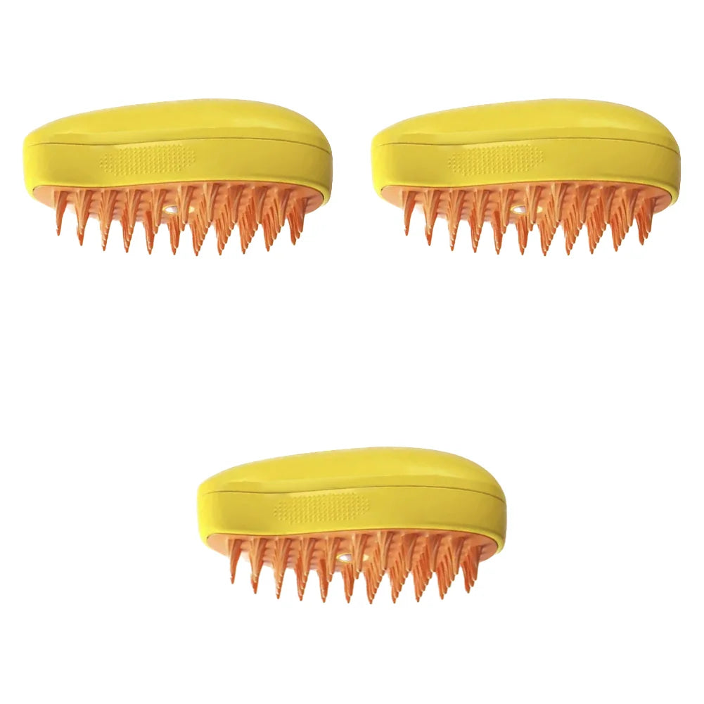 Electric Pet Grooming Brush with Spray and USB Charging for Cats and Dogs Soft Silicone Hair Removal Comb 3 in 1 Bath and Shedding Tool - Joanie B 25