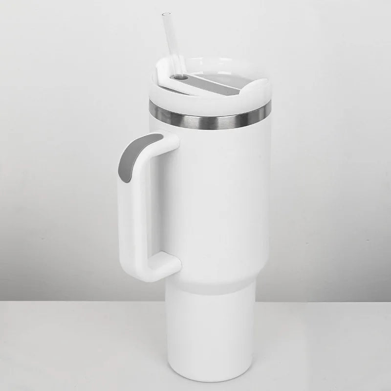 6 Pack 40oz Stainless Steel Double Wall Tumbler With Handle Keeps Cold Longer