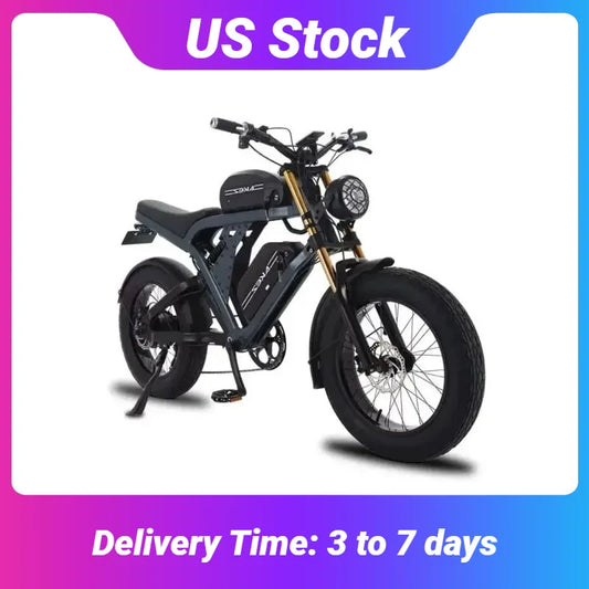 US Stock 1500W 48V Fat Tire Electric Bike for Adults Off Road Dual Battery Mountain All Terrain - Joanie B 25
