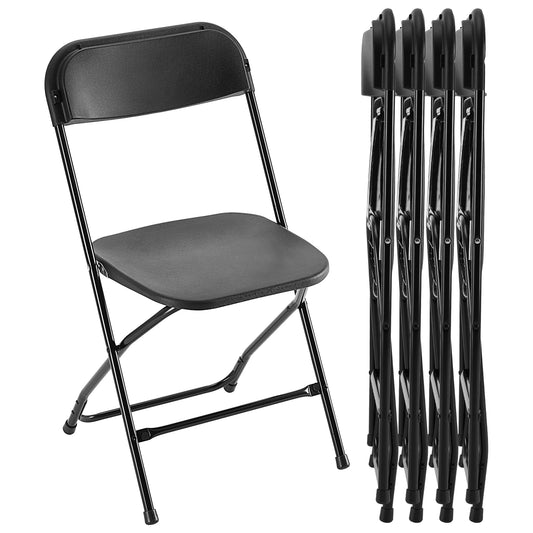 JHK Plastic Folding Chair 4/6 Pack 330LB Load Capacity Living Room Dinner Chairs Lightweight Portable Indoor/Outdoor Home Office - Joanie B 25