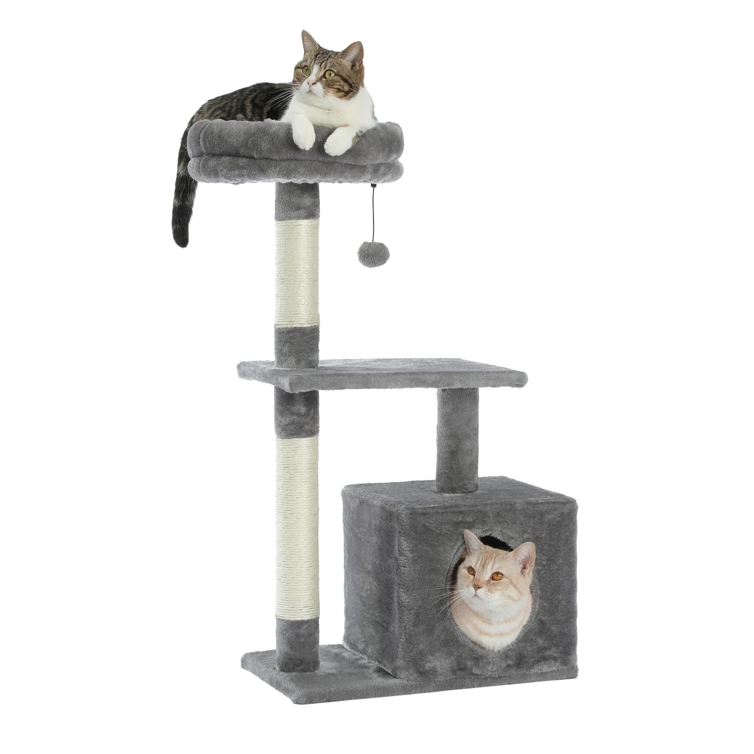 Small Cat Tree with Sisal Scratching Posts Top Perch Cozy Condo and Cat Tower for Indoor Cats Cat Accessories and Scraper - Joanie B 25