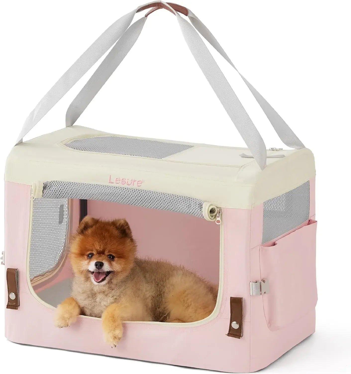 Collapsible Travel Dog Crate for Small Dogs Portable Soft Dog Crate for Outdoor and Indoor Folding Fabric Dog Kennel - Joanie B 25