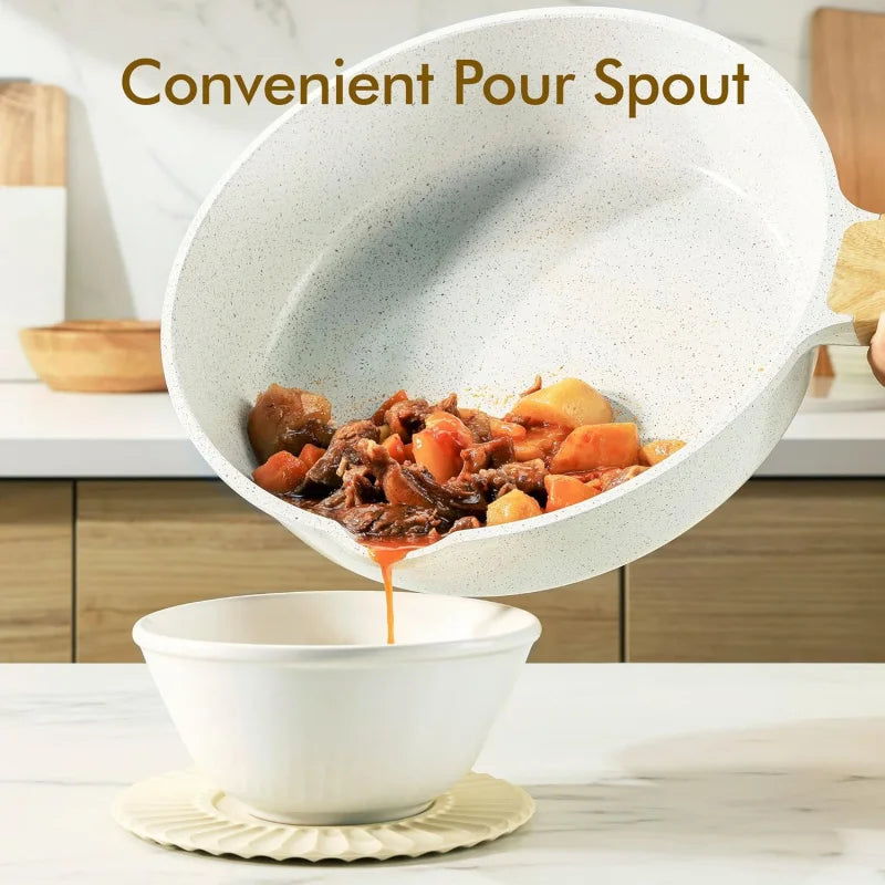 Nonstick Ceramic Cookware Set 13 Piece With Stay Cool Handles