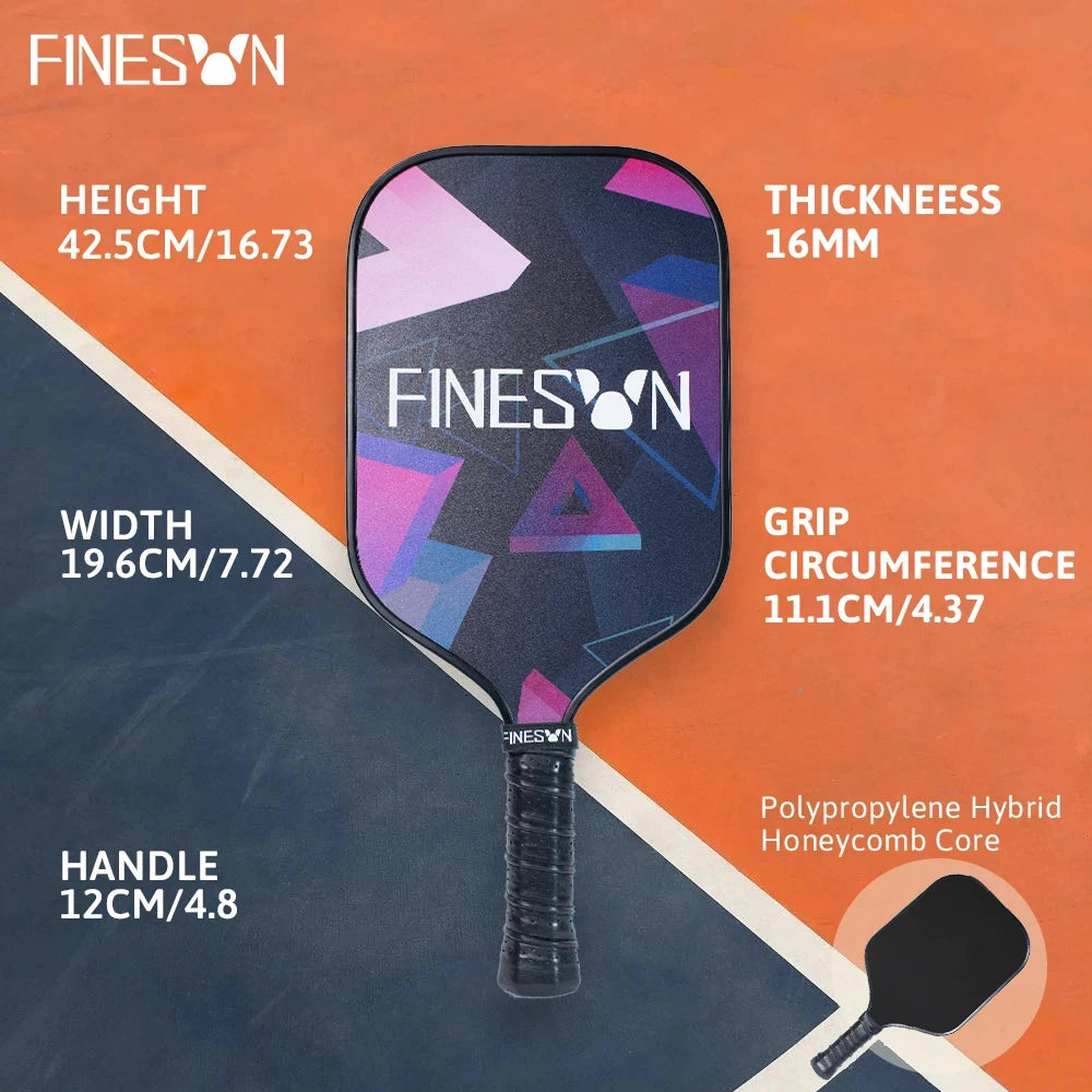 Pickleball Set with Pickleball Paddles 16mm Large Sweet Spot PP Honeycomb Core 2 Rackets 4 Balls Rubber Edge Outdoor Indoor - Joanie B 25