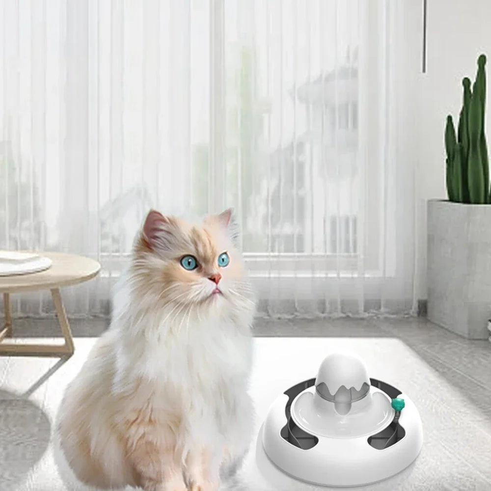 Usb Dog Predator Robot Toy Smart Pet Roller Track Cat Toy Automatic Rotating Kitten Interactive Supplies Pet Training Machine - Joanie B 25