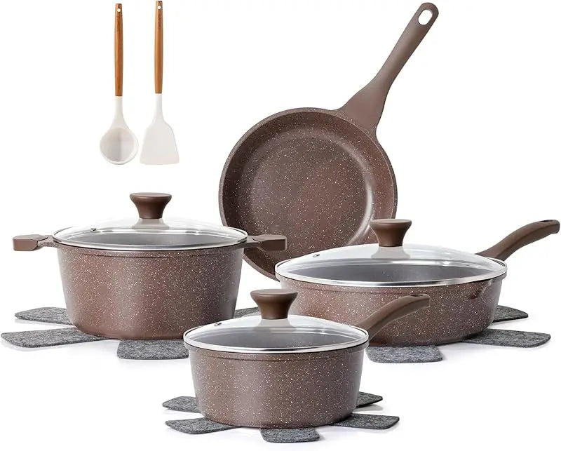 Nonstick Ceramic Cookware Set 13 Piece With Stay Cool Handles