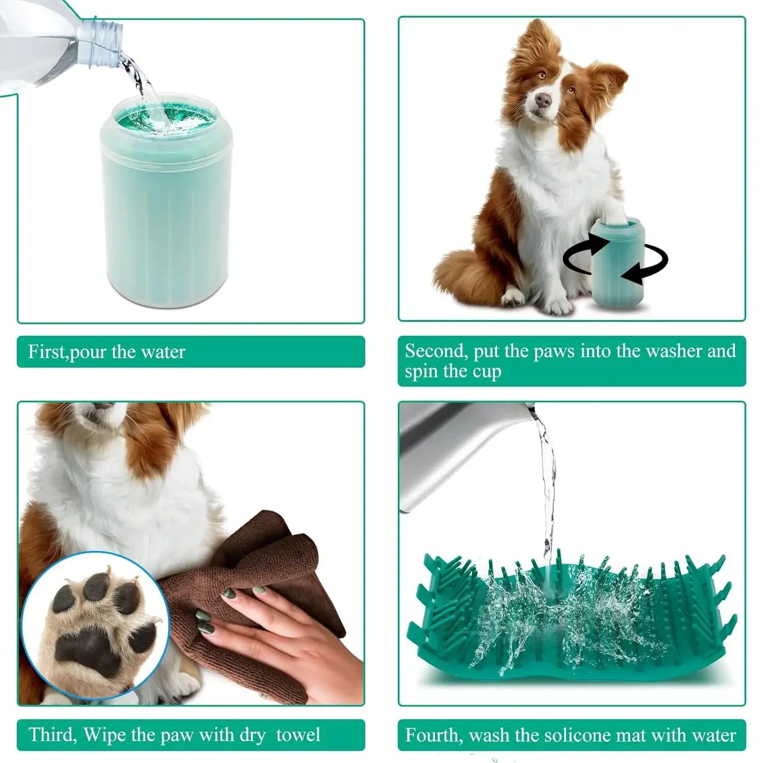 Soft Silicone Material Pet Foot Wash Cup for Cats and Dogs Portable Foot Cleaner Bath Cleaning Supplies Dog Bathing Station - Joanie B 25