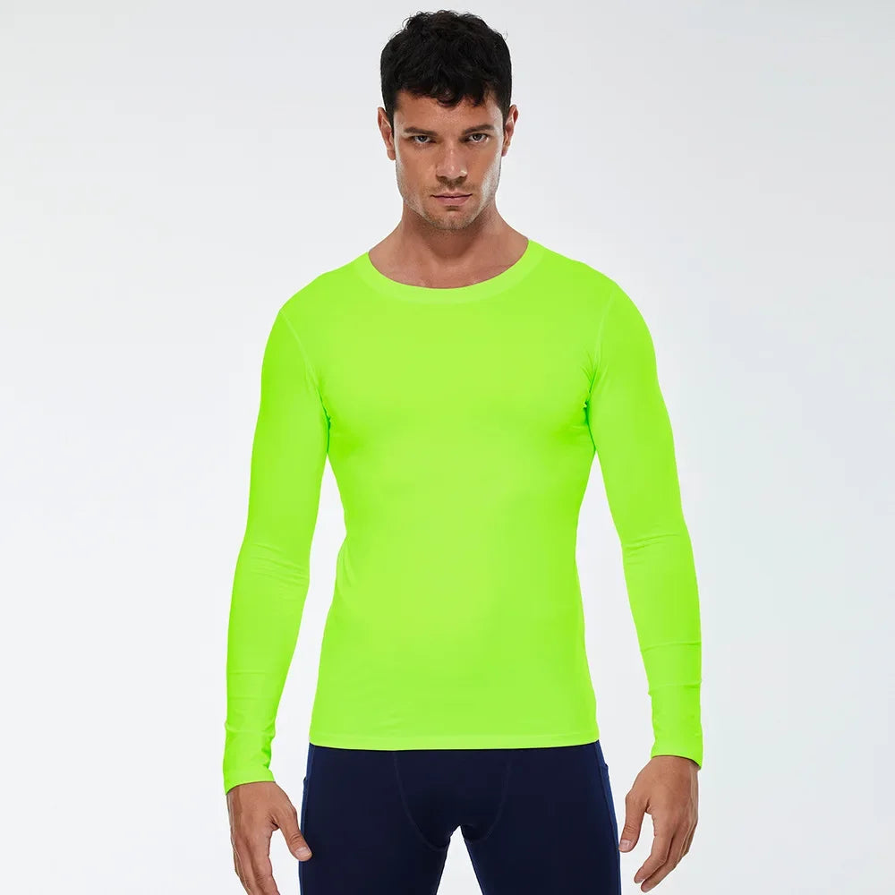 Men Compression Running T Shirt Quick Dry Gym Training Top