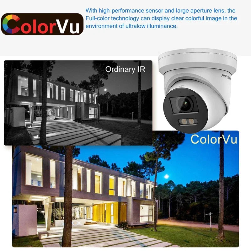 Hikvision 8MP 4K IP Turret Camera AcuSense With Smart Hybrid Light And Audio - Joanie B 25