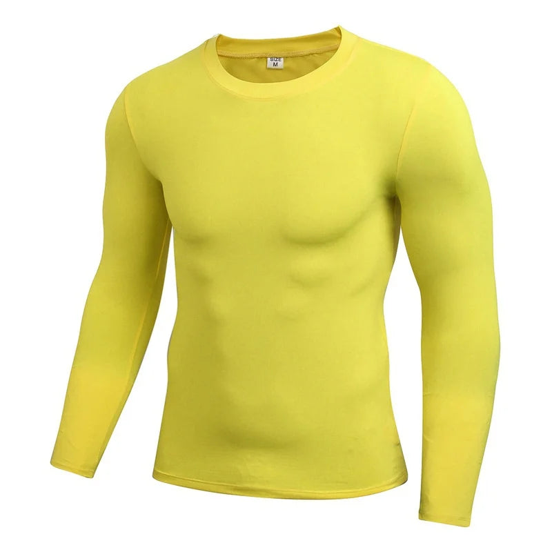 Men Compression Running T Shirt Quick Dry Gym Training Top