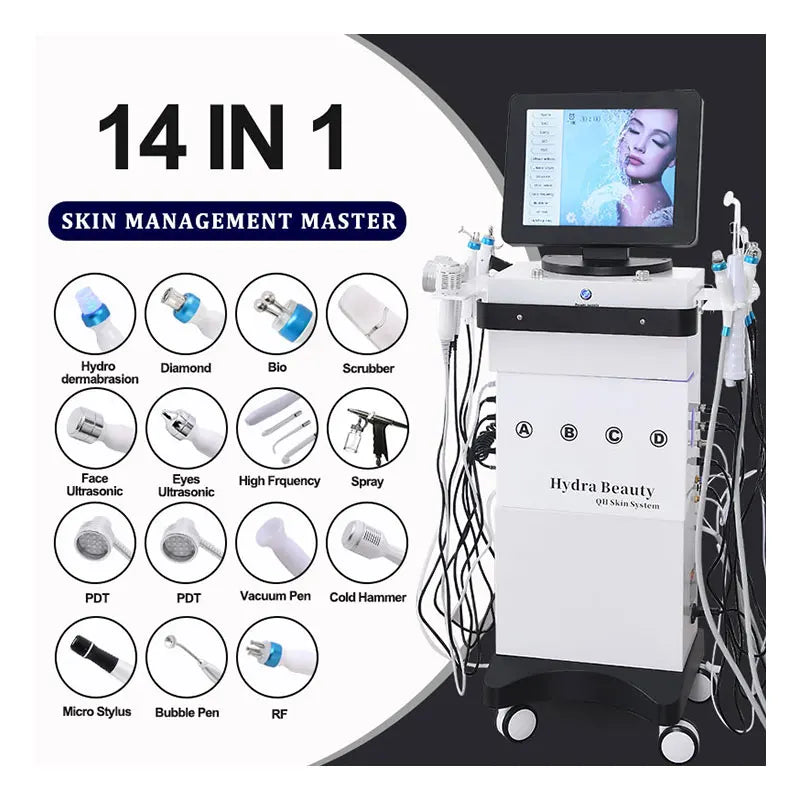 14 In 1 Hydra Beauty Facial Machine Aqua Peel EMS Tighten