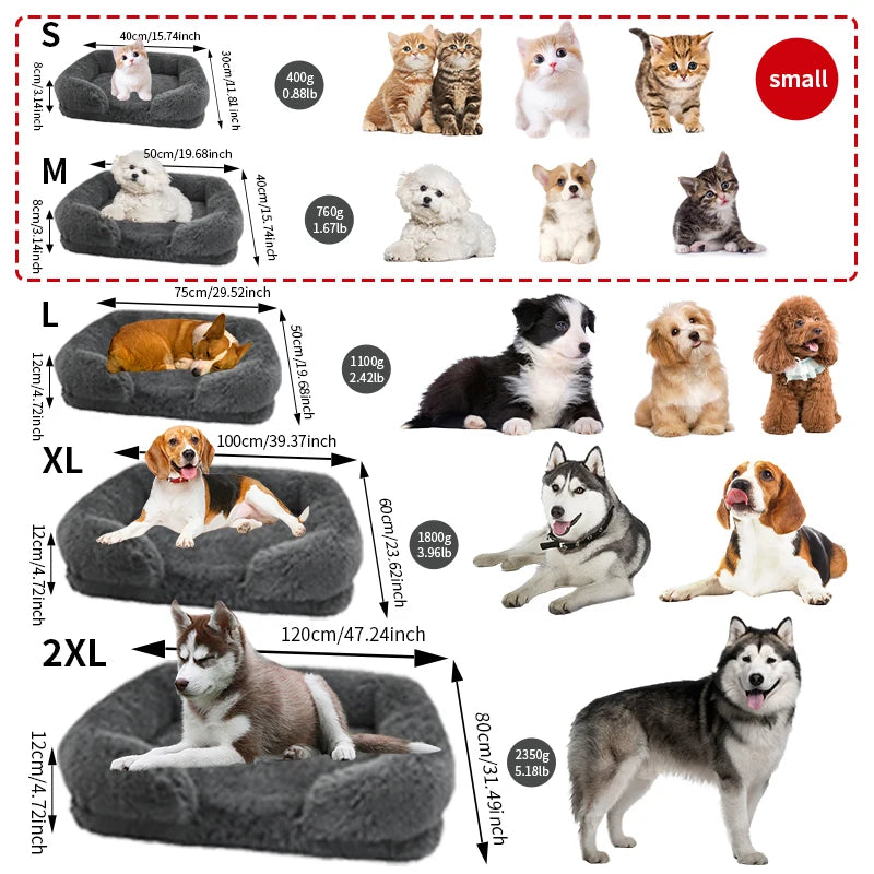 Orthopedic Dog Bed for Large Dogs With Plush Removable Cover
