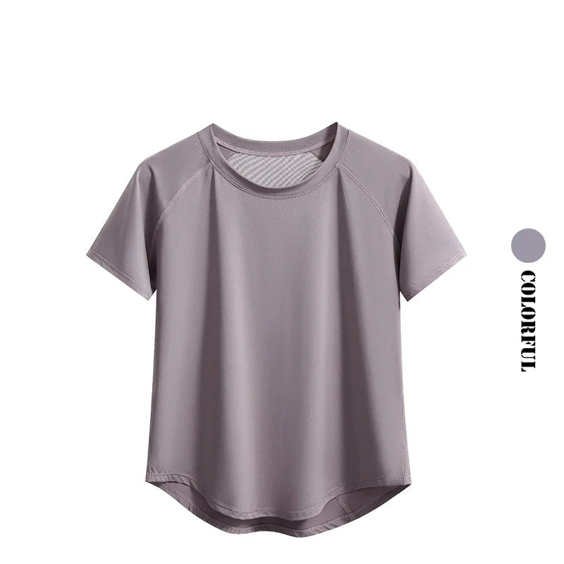 2 Piece Yoga Set Women Summer Sportswear Short Sleeve Top And Shorts