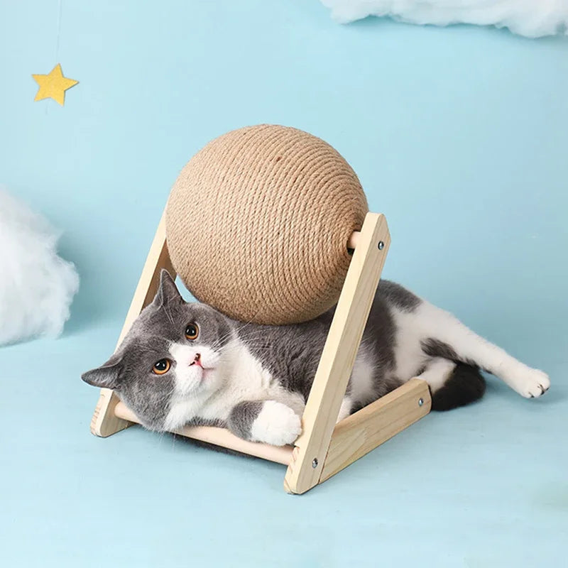 Cat Toy Scratching Ball Kitten Rope Ball Board Grinding Paws Toys Cats Scratcher Wear Resistant Pet Furniture Cat Supplies - Joanie B 25