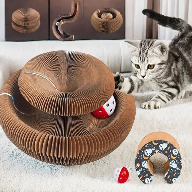 Magic Organ Cat Toy Ball Scratch Board Funny Post Toy for Cats Durable Corrugated Claw Grinding Climbing Pet Accessory - Joanie B 25