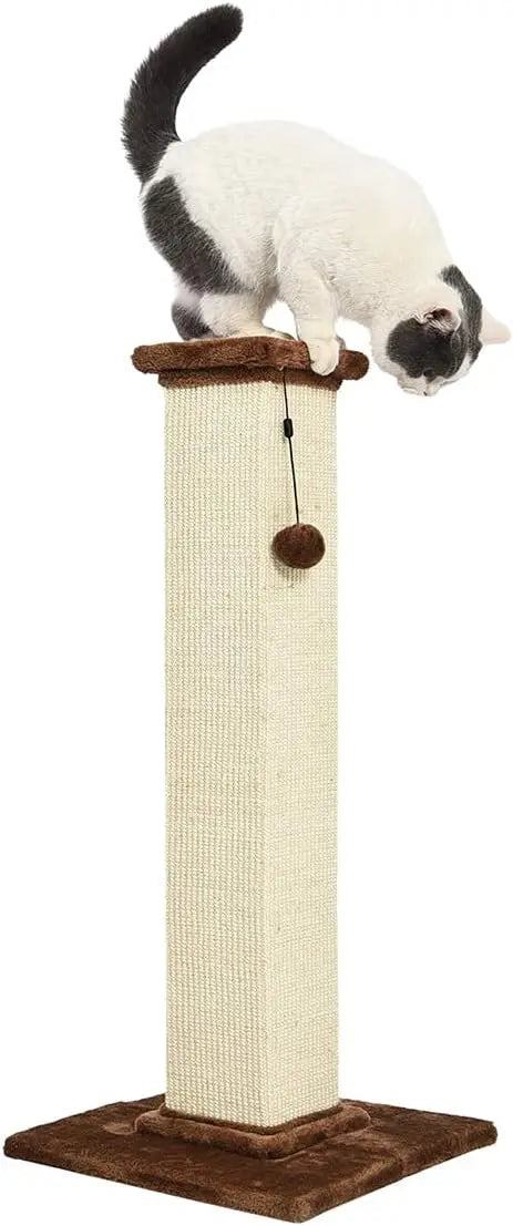 Indoor Tall Cat and Kittens Scratching Post with Sisal Rope and Jute Fiber Large - Joanie B 25