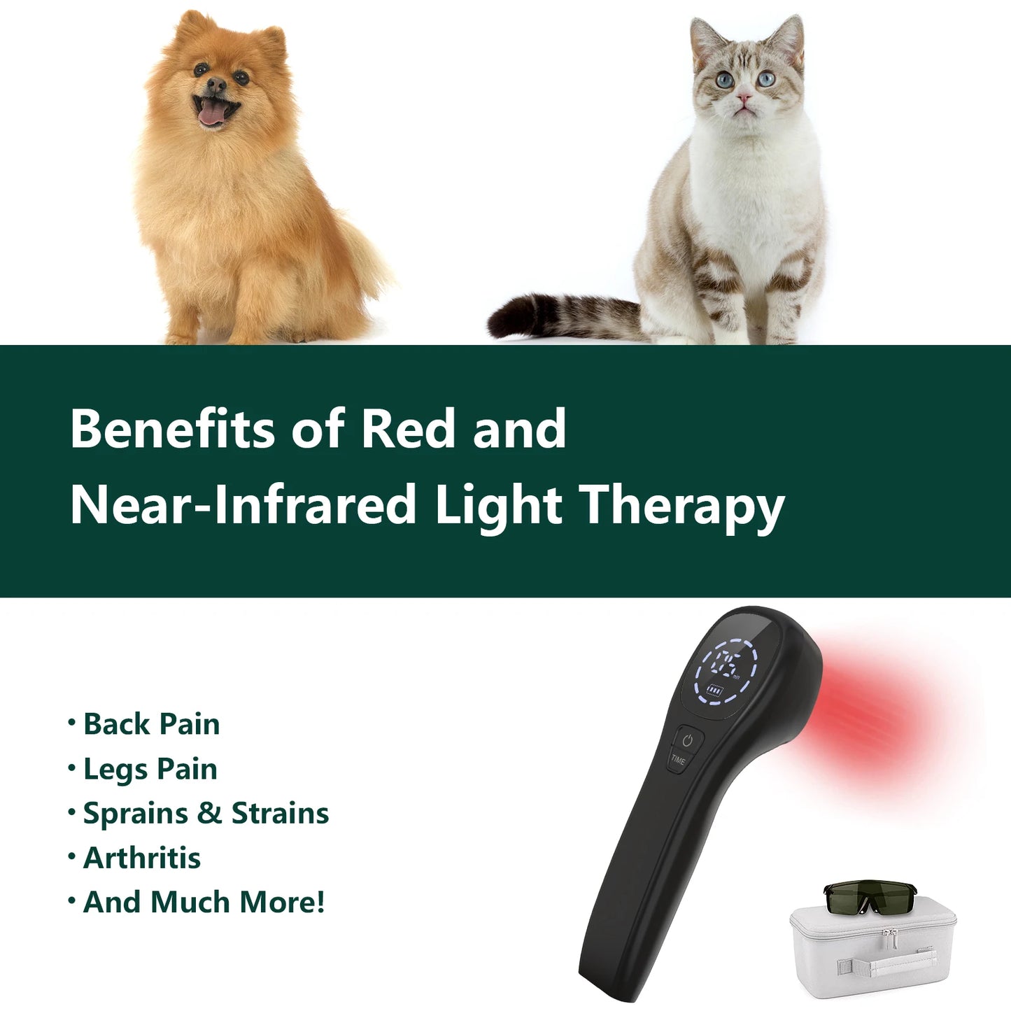 Dog Laser Therapy 808nm Portable Red Light Vet Device