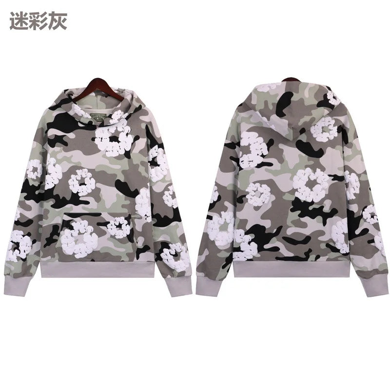 2025 Spring and Autumn New Foam Printed Male and Female Youth Couple Clothes European and American Trendy Brand Loose Hoodie - Joanie B 25