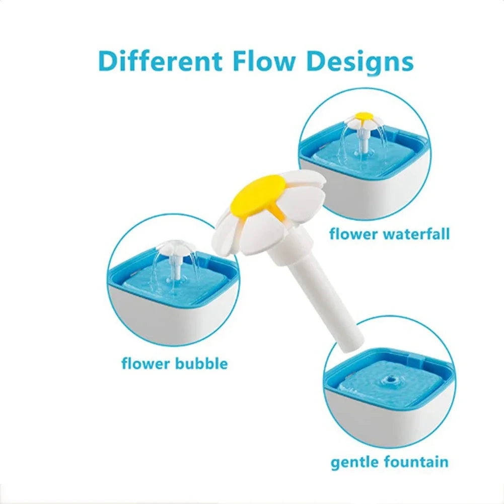Pet Cat and Dog Water Dispenser Fountain Flower Nozzle Head Replacement Top Automatic Drinking Water Accessories - Joanie B 25