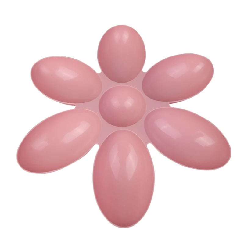 Pet Dog Petal Feeding Bowl 6 in 1 Multi Pet Food and Water Container Durable Plastic Pet Accessories - Joanie B 25