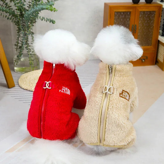 Winter Overalls Dogs Maltese Clothes Zipper Coat Cats for Bulldog Warm Dogs with Chihuahua NEW Jumpsuit Pet Jacket Small Onesies