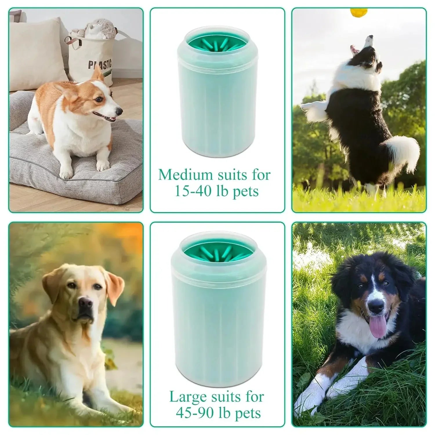 Soft Silicone Material Pet Foot Wash Cup for Cats and Dogs Portable Foot Cleaner Bath Cleaning Supplies Dog Bathing Station - Joanie B 25