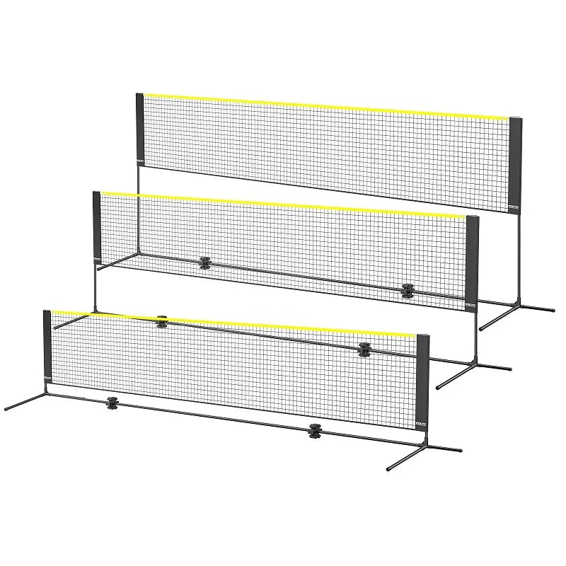 VEVOR Multi Sport Net with Adjustable Height and 14ft Width Foldable Portable Tennis Badminton Volleyball Pickleball Net - Joanie B 25