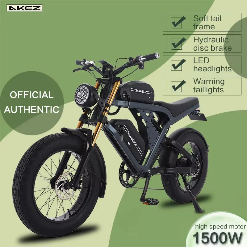 US Stock 1500W 48V Fat Tire Electric Bike for Adults Off Road Dual Battery Mountain All Terrain - Joanie B 25