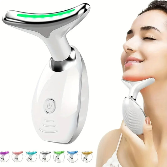 7LED Color Vibrating Neck Massager USB Charging Device