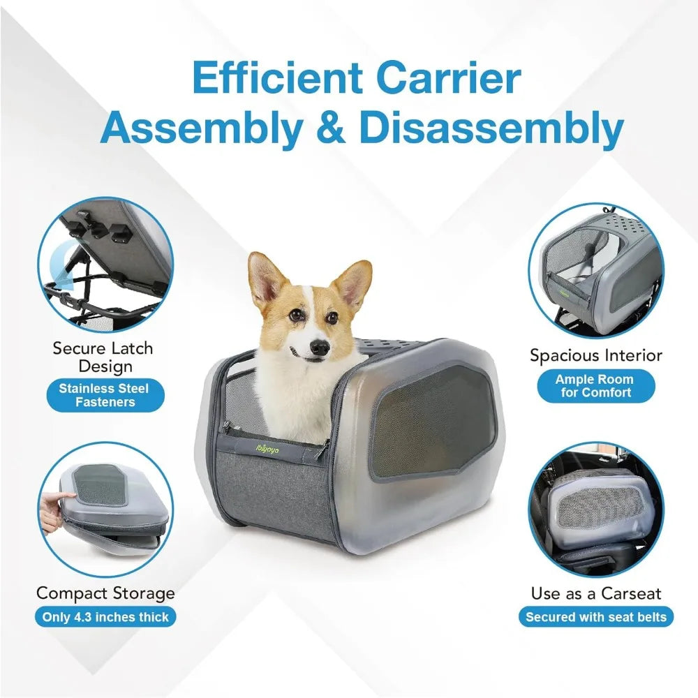 NeoRider Multi Purpose Pet Stroller With Detachable Carrier For Small Dogs Up To 26 Pounds - Joanie B 25