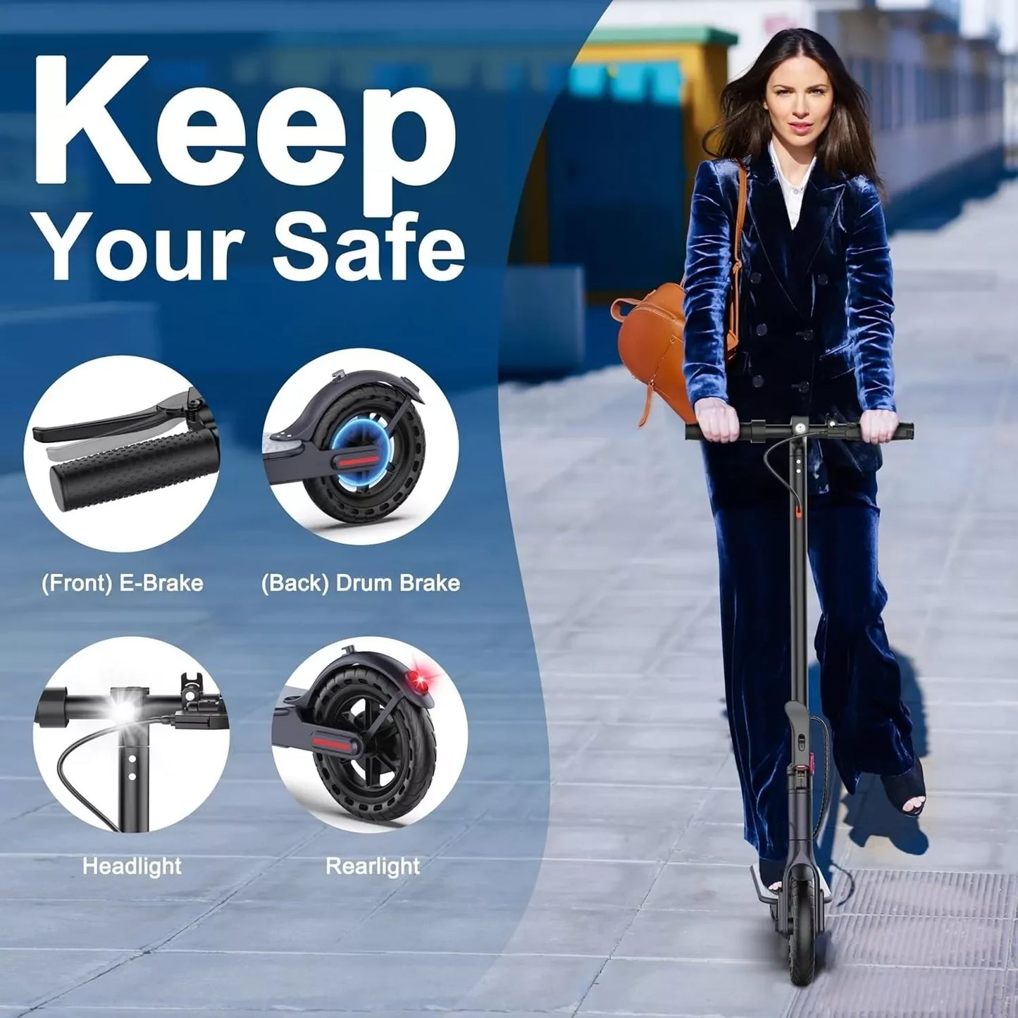 LP60 Electric Scooter 350W App Control Folding 8.5Inch Tire