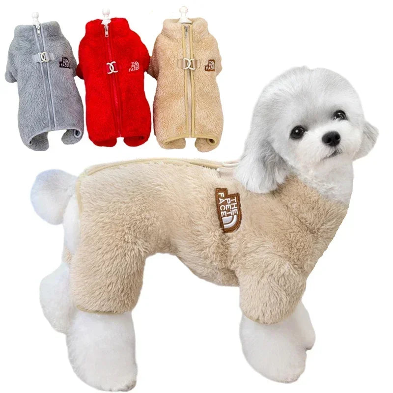 Winter Overalls Dogs Maltese Clothes Zipper Coat Cats for Bulldog Warm Dogs with Chihuahua NEW Jumpsuit Pet Jacket Small Onesies