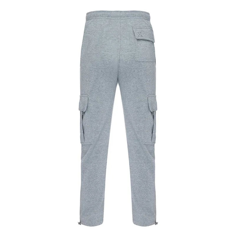 Men’s Loose Cargo Pants Casual Drawstring Elastic Waist Wide Leg Athletic Sweatpants Outdoor Trousers - Joanie B 25