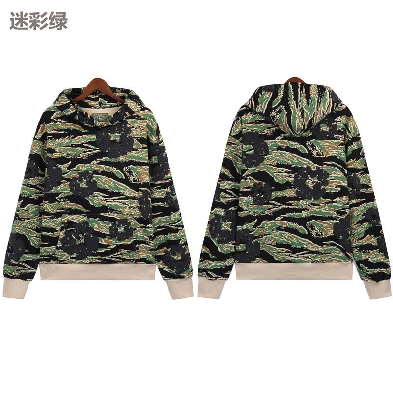 2025 Spring and Autumn New Foam Printed Male and Female Youth Couple Clothes European and American Trendy Brand Loose Hoodie - Joanie B 25