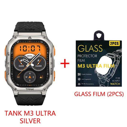 Original KOSPET TANK M3 Ultra GPS Smartwatch for Men Waterproof Electronic Smart Watch with AMOLED Display 480mAh Bluetooth AOD Digital Fitness Tracker - Joanie B 25