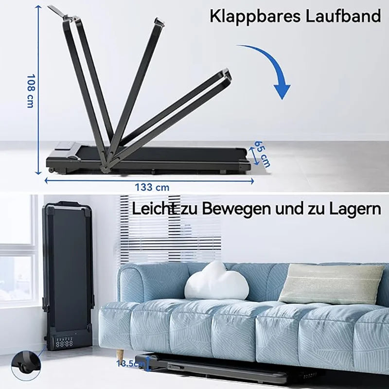 3in1 Walking Pad Treadmill 300 lbs Capacity Foldable Treadmill 3.0HP Quiet Under Desk Treadmill Exercise Machine for Home&Office - Joanie B 25