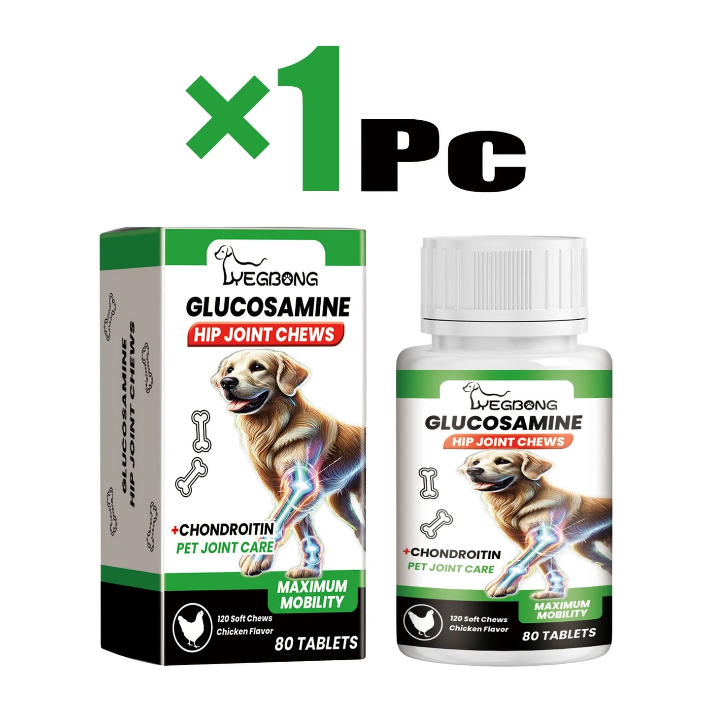 Pet Joint Care Tablets Various Nutrients for Dog Relieve Joint Discomfort Maintain flexibility Strengthen Bones Dog Supplies