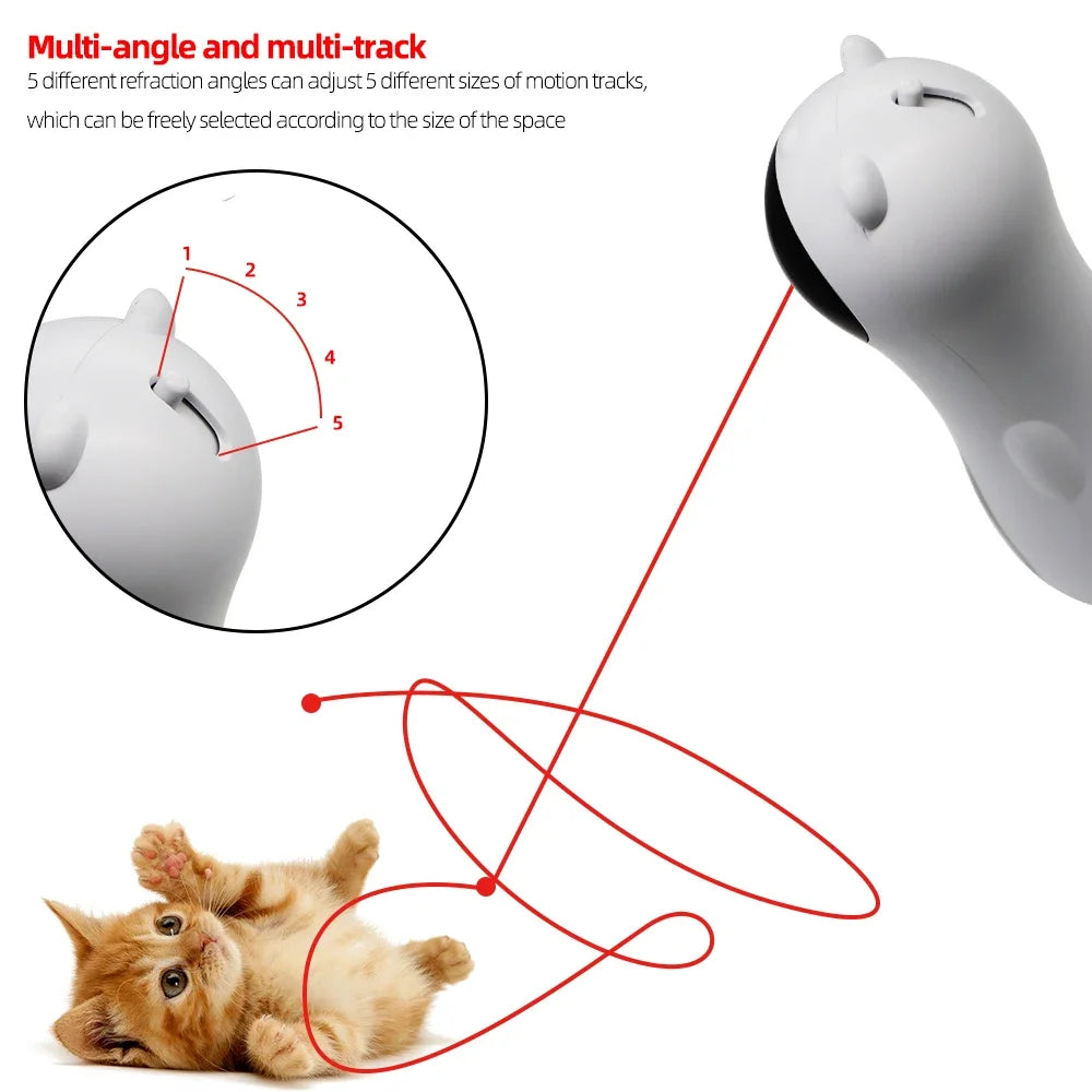 Automatic Cat Toys Smart Interactive Laser Rotating LED Teasing Cat Toy with USB Charging - Joanie B 25