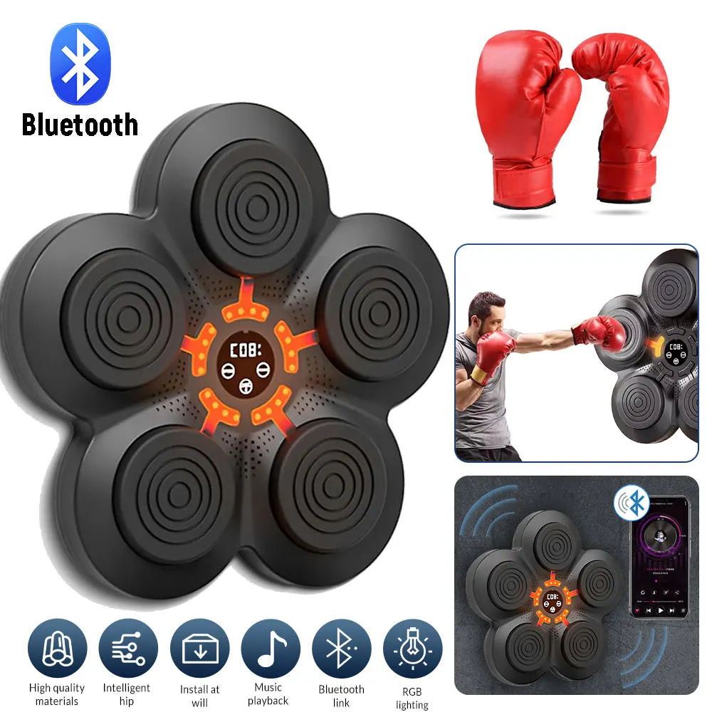 Intelligent Music Boxing Machine Electronic Boxing Training Wall Target Boxing Trainer Indoor Gym Home Punching Equipment