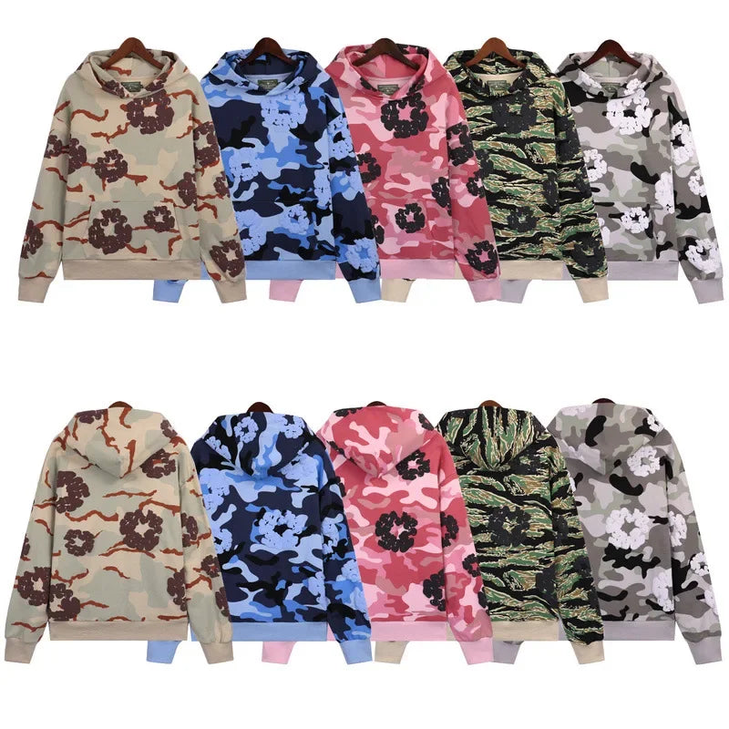 2025 Spring and Autumn New Foam Printed Male and Female Youth Couple Clothes European and American Trendy Brand Loose Hoodie - Joanie B 25