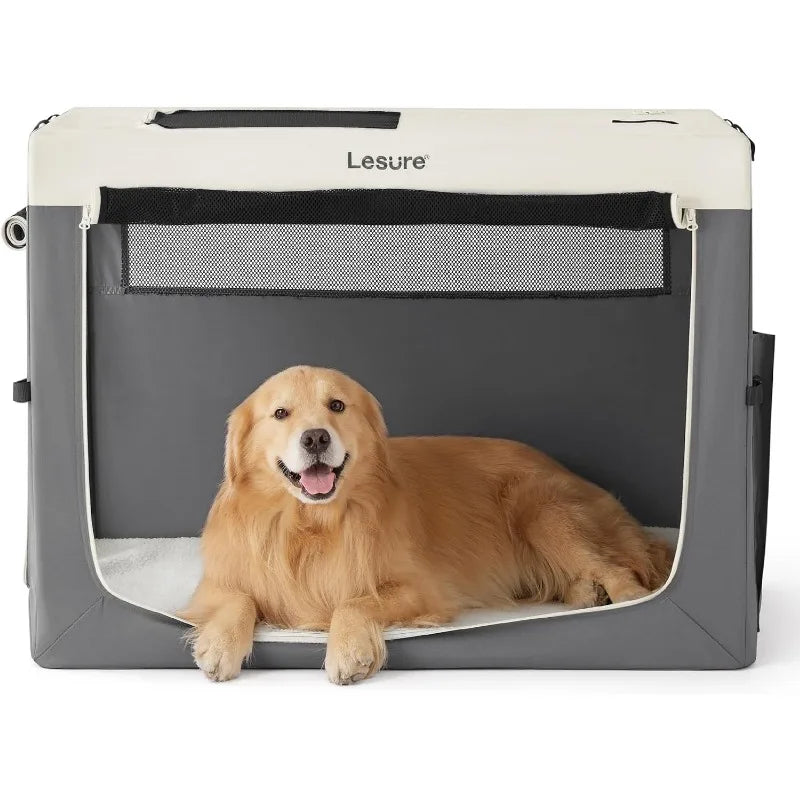 Collapsible Travel Dog Crate for Small Dogs Portable Soft Dog Crate for Outdoor and Indoor Folding Fabric Dog Kennel - Joanie B 25
