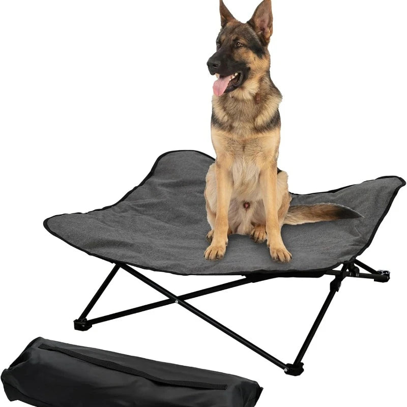 Elevated Dog Bed Portable Raised Pet Cot Indoor Folding Dog Bed with Padded Filling and Carrying Bag - Joanie B 25