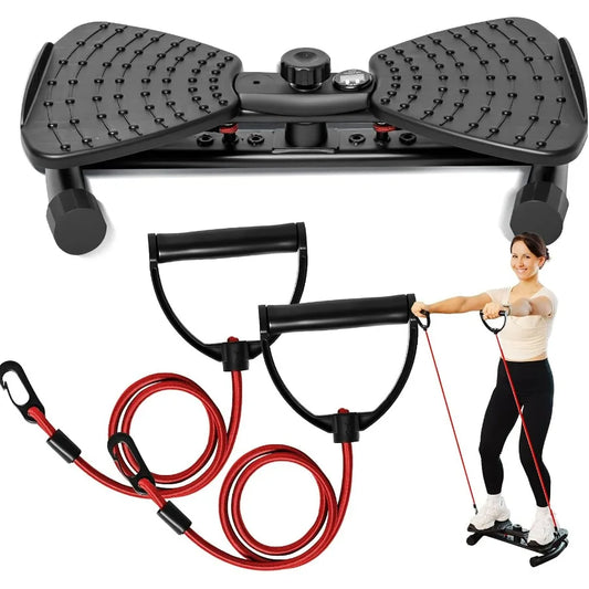 Waist Twister Machine, Adjustable Exercise Twist Board for Women Men, Noiseless Ab Twister for Home Gym Equipment, 330 lbs Capac