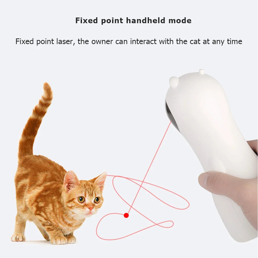 Automatic Cat Toys Smart Interactive Laser Rotating LED Teasing Cat Toy with USB Charging - Joanie B 25