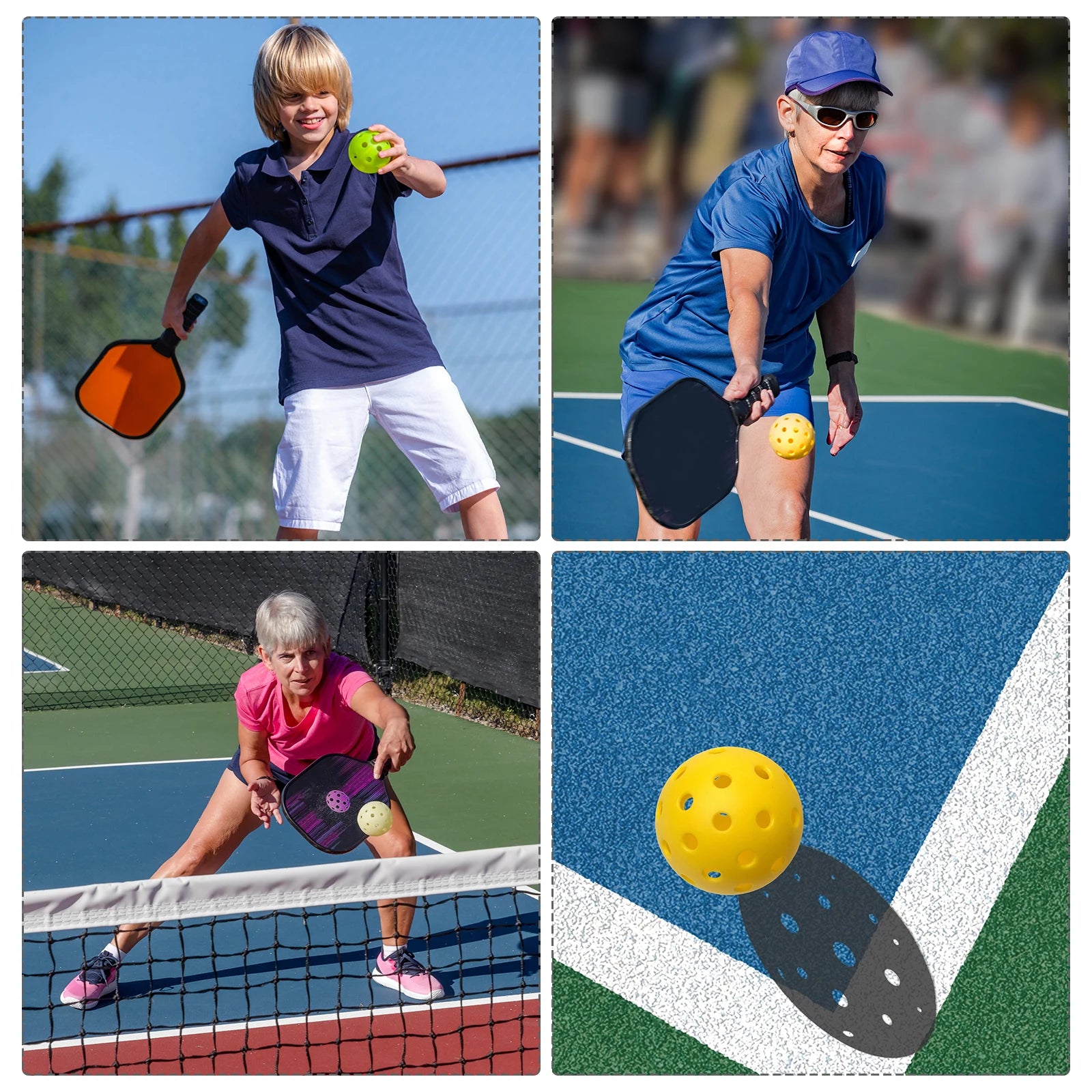 Indoor Pickleball Balls 26 Holes Pickleball 6 Pack for Amateurs Orange - Joanie B 25