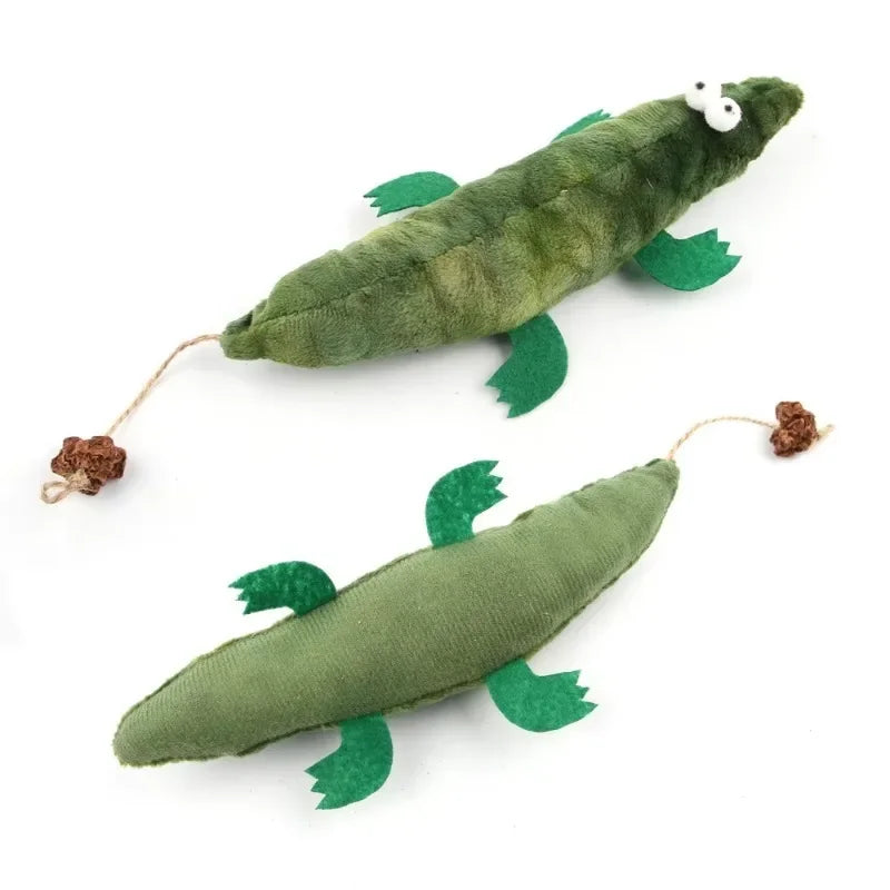 Cats Toy with Catnip Crocodile for Kittens Teeth Grinding Thumb Pillow Chewing Claws Bite Pet Accessory - Joanie B 25