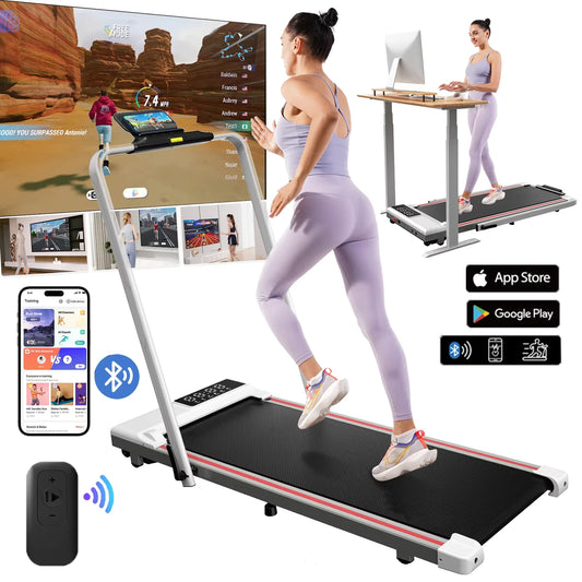 Home Foldable Treadmill Walking Pad Remote Control Handrail