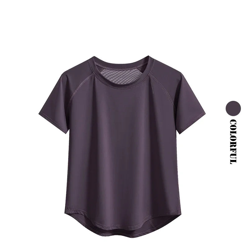 2 Piece Yoga Set Women Summer Sportswear Short Sleeve Top And Shorts