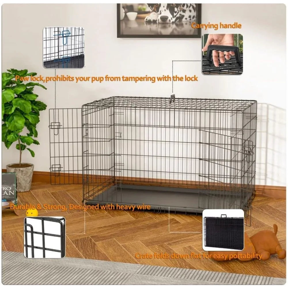 Durable Metal Dog Crate for Large Medium and Small Dogs with Secure Locking and Easy Assembly - Joanie B 25