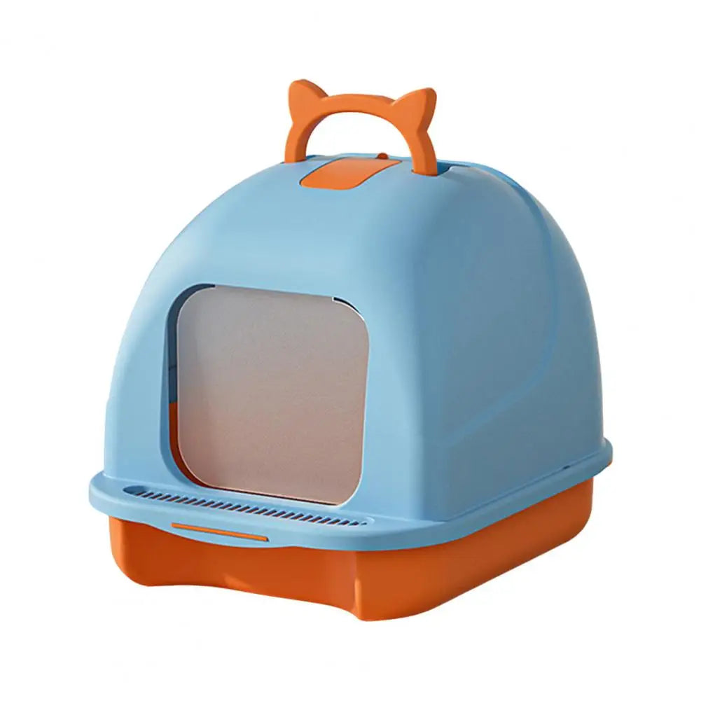 90 Degree Lift Cat Litter Box With Lid Enclosed Odor Control Scoop Kit - Joanie B 25